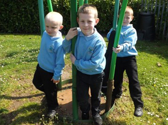 Boys in their full uniform