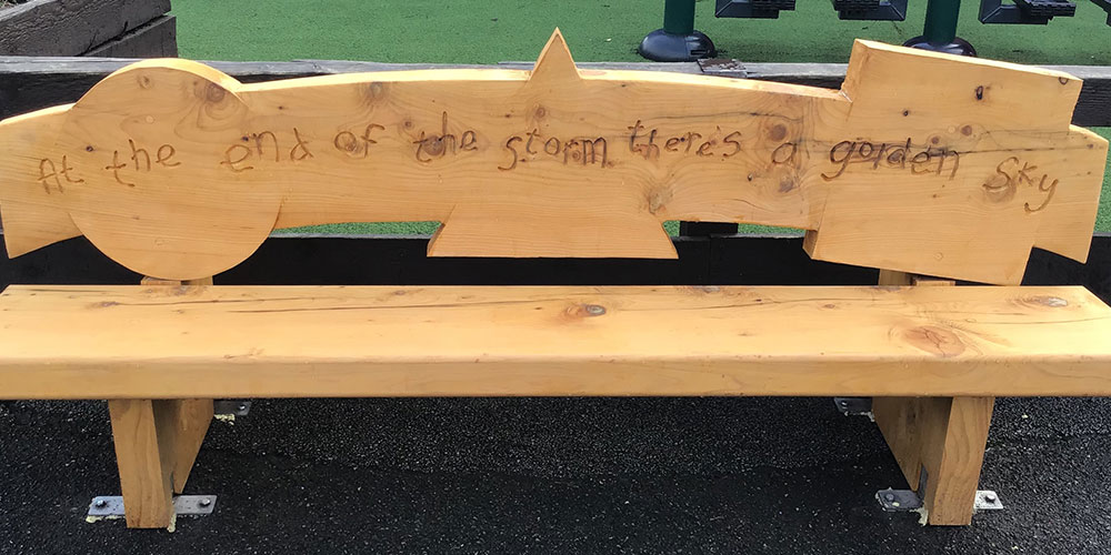 Friendship-Bench-at-Windmill-Hill-school